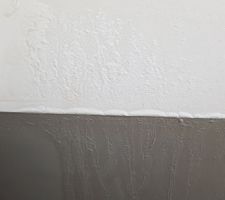 Le Velux laissait ouvert avec le plâtre qui a coulé.