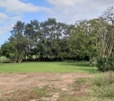 La maison sera construite sur la partie non engazonnée