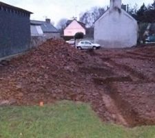 Réalisation de la plate forme avant Noël 2020 et des fouilles mi-janvier 2021