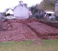 Réalisation de la plate forme avant Noël 2020 et des fouilles mi-janvier 2021