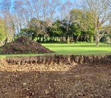 Réalisation de la plate forme avant Noël 2020 et des fouilles mi-janvier 2021