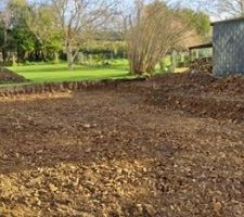 Réalisation de la plate forme avant Noël 2020 et des fouilles mi-janvier 2021