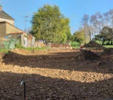 Réalisation de la plate forme avant Noël 2020 et des fouilles mi-janvier 2021