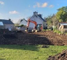 Réalisation de la plate forme avant Noël 2020 et des fouilles mi-janvier 2021