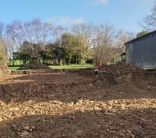 Réalisation de la plate forme avant Noël 2020 et des fouilles mi-janvier 2021