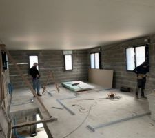 Plafond placo étage fait