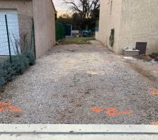 Préparation du terrassement avant arrivée du maçon