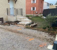 Préparation du terrassement avant arrivée du maçon