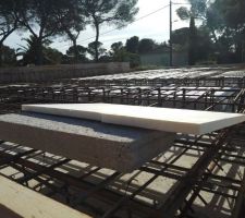 Dalle en attente de coulage : 23&deg; Le 29/01 dommage que les ma&ccedil;ons aient d&eacute;sert&eacute;..