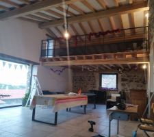 Voici le garde-corps pos&eacute; par mes soins dans la partie  "jour"