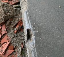 Seuil de garage à refaire...:(