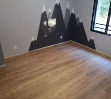 Pose du parquet à l'étage