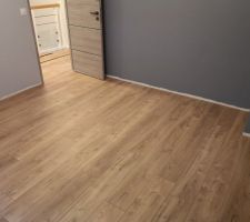 Pose du parquet à l'étage