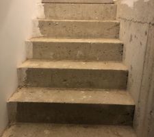 Attention à la marche !
on ne se l'explique pas mais on se retrouve avec 1 marche de 23,5 cm de haut et les autres de 18.5 cm