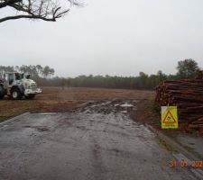 La future entrée du lotissement au 31 janvier 2021.