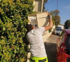 Pose d'un compteur de chantier par Enedis