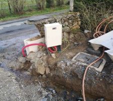 Compteur de chantier provisoire en place