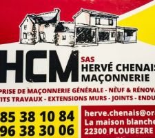 L'entreprise de maçonnerie qui s'occupe de notre maison
