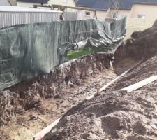 Pr&eacute;paration mur de sout&egrave;nement