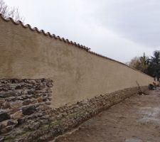 2 couches de chaux et une couche d'enduit façade