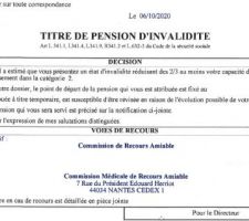 Titre de pension d'invalidit&eacute;