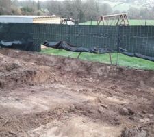 Pr&eacute;paration mur de sout&egrave;nement, c&ocirc;t&eacute; Est