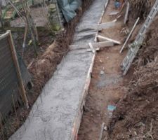 Pr&eacute;paration mur de sout&egrave;nement, c&ocirc;t&eacute; Est