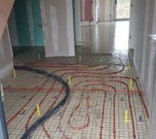 Coulage chape liquide sur plancher chauffant