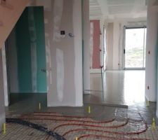 Coulage chape liquide sur plancher chauffant