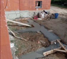 Fondation pour la terrasse