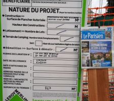 1er jour d'affichage d'autorisation de travaux