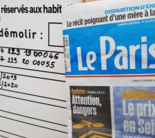 1er jour d'affichage avec le Parisien du jour (15/02/2021)
