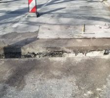 Ouverture de chaussée sur 8 m en travers