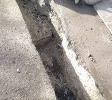 Ouverture de chaussée sur 8 m en travers