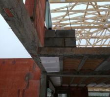 Charpente fermette &eacute;tage en cours