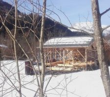 Fin d'hiver à la Bistorte : début des solives sud