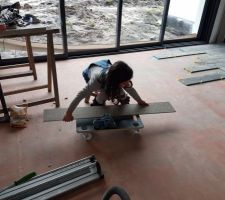 Préparation de la pose du receveur de douche