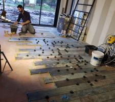 Préparation de la pose du receveur de douche