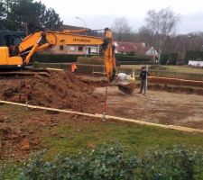 Décaissement du terrain pour vide sanitaire
