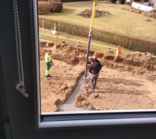 Décaissement du terrain pour vide sanitaire
Fondations