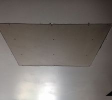 Réparation du plafond terminée (avant enduit et peinture)
