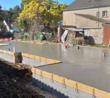 Fin f&eacute;vrier - Dalle coul&eacute;e