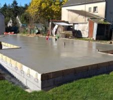 Fin f&eacute;vrier - Dalle coul&eacute;e