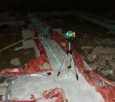 Traçage des murs sur les semelles