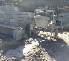 Gros oeuvre en cours: Garage