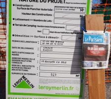 2 semaines d'affichage d'autorisation de travaux