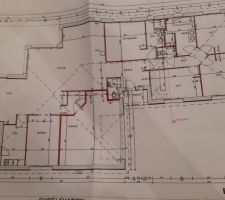 Plan actuel rez de chaussée avec intégration escalier