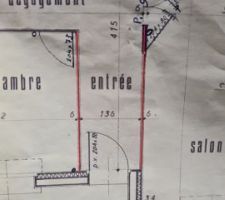 Plan rez de chaussé mur a abattre