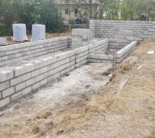 Premier octobre début de la construction du vide sanitaire