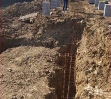 Complément de fondation pour la piscine
et les terrasses avec pieux